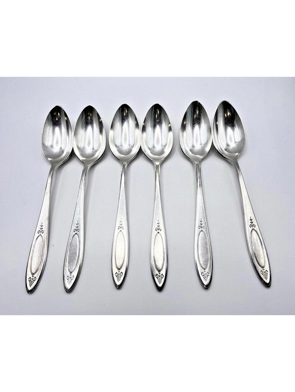 Vintage Oneida Silver Adam Silverplated Teaspoons lot of 6 Community  2574.3